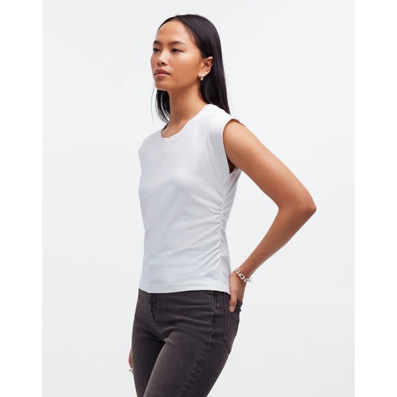 Madewell Side-Cinch Muscle T-Shirt In Lighthouse Size Medium - Picture 1 of 14